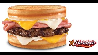 Hardees Grilled Ham N Cheese Thickburger Review [upl. by Arrahs]