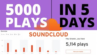 5000 SoundCloud Plays In 5 Days  How To Promote Your Music On SoundCloud In 2022 [upl. by Einhapets190]