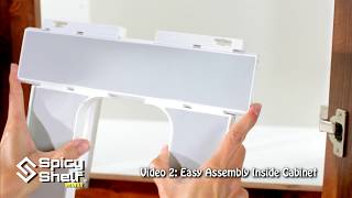 02 Easy Assembly Inside A Cabinet  Spicy Shelf® Deluxe spice rack [upl. by Nirtiac990]