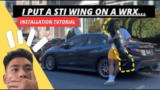 I put a STI wing on the new 22 WRX   Giveaway Update [upl. by Repmek972]