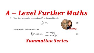 ALEVEL FURTHER MATHS SUMMATION SERIES COMPLEX EULER [upl. by Miof Mela]