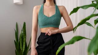 How to Crochet a Bralette  Pattern amp Tutorial DIY [upl. by Ihtraa]