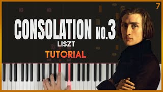 CONSOLATION NO 3 by Franz Liszt  Piano Tutorial Part 1 [upl. by Daisy]