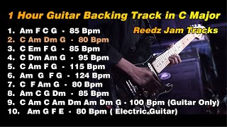 C Major Guitar Backing Track Compilation 1 Hour  Pop Rock Ballads [upl. by Reuben266]