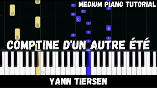 Yann Tiersen  Comptine dun autre été Amélie Medium Piano Tutorial [upl. by Maurene]