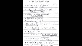 Some Important Formulas Of Thermal expansion  Class 11  Physics  PhanendraSpectrum shorts [upl. by Adnawyek]