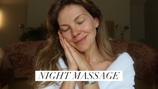 RELAXING NIGHT FACE amp SHOULDERS MASSAGE [upl. by Manning]