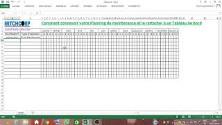 Planning de maintenance sur excel 1 [upl. by Ateekahs]