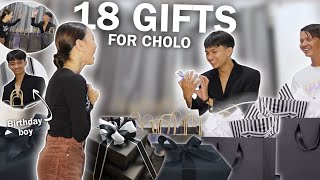 SURPRISING CHOLO WITH 18 GIFTS FOR HIS 18TH BIRTHDAY SOBRANG SAYA NI CHOLO  ROWVERY TRINIDAD [upl. by Leicam]