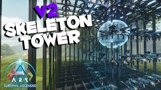 Floating Turrets Skeleton Tower Design Ark Survival Ascended [upl. by Nayb780]