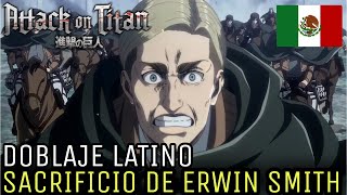 SACRIFICIO DE ERWIN SMITH  ESPAÑOL LATINO  Shingeki no Kyojin Attack on Titan  DOBLAJE FUNI [upl. by Akirea765]