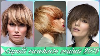 Top 20 taglio 💘 capelli caschetto scalato 2019 [upl. by Neumark]