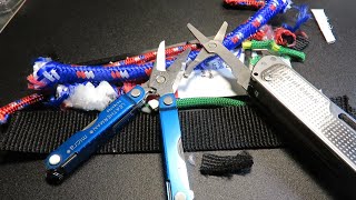 Leatherman FREE T4 vs MICRA  scissors test MT VOD [upl. by Letnom]