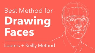 Best Method to Draw Face  Loomis  Reilly Method [upl. by Tryck834]