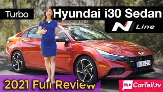 2021 Hyundai i30 Sedan Elantra N Line review  Australia [upl. by Aiepoissac]