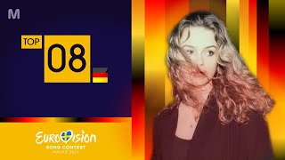 🇩🇪 Das deutsche Finale • Top 8 so far  Germany Eurovision 2024 [upl. by Neelrac]