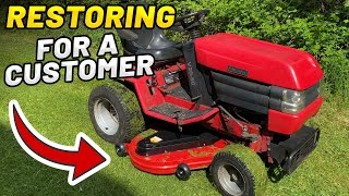 GARDEN TRACTOR DECK RESTORATION FOR A CUSTOMER [upl. by Zeret922]