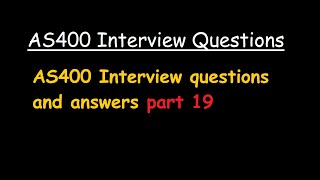 AS400 Interview questions and answers part 19 [upl. by Derej]