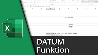 Excel Datum Funktion  DATUM ✅ Tutorial [upl. by Atinauq]