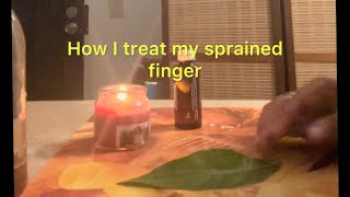 How I treat My sprained finger at home [upl. by Radnaskela341]