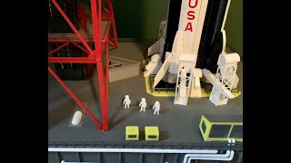 A 3d printed launch pad for the Lego Saturn V model [upl. by Hedve]