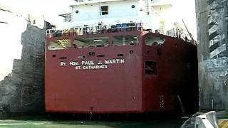 Welland Canal Lock 3 with ship entering [upl. by Zednanref]