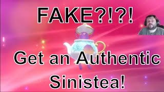 FAKE How to get an Authentic Sinistea Where to get CrackedChipped Pot to evolve into Polteageist [upl. by Eudo721]