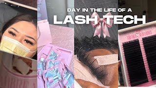 DAY IN THE LIFE OF A LASH TECH 💕  HOW MUCH I MAKE IN A DAY🙊💰  REAL BREA D [upl. by Cressi]