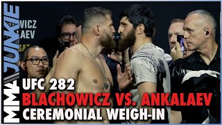 UFC 282 Jan Blachowicz vs Magomed Ankalaev Final Faceoff For Vacant Title Clash [upl. by Atsylak]