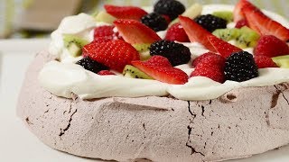 Chocolate Pavlova Recipe Demonstration  Joyofbakingcom [upl. by Assyral]