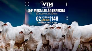 54º MEGA LEILÃO ESPECIAL CRIADORES DE ARAXÁ  VTM E CONVIDADOS [upl. by Hemingway]