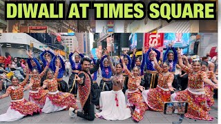 Diwali At Times Square  Celebrating Diwali In America  Shivaay Dance Academy  Diwali 2023 [upl. by Eimiaj51]