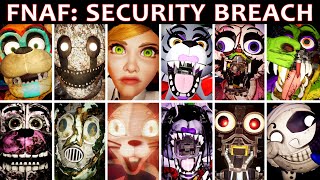 FNAF Security Breach  All Jumpscares Complete amp Rearrange [upl. by Jaquiss]