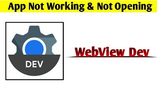 WebView Dev App Not Working amp Opening Crashing Problem Solved [upl. by Nylatsirhc]