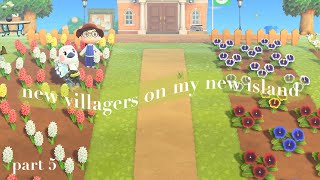 continuing on my new island with new villagers part 5  animal crossing new horizons [upl. by Aloke]