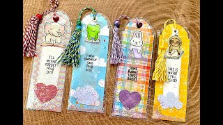 Custom Bookmarks with Tassels  Lawn Fawn [upl. by Seuqram]