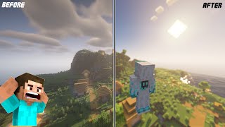 MINECRAFT BSL SHADERS SETTINGS 😱minecraft shaders [upl. by Terrag954]