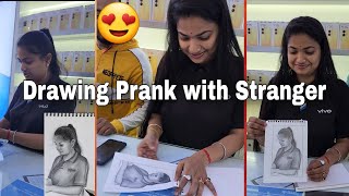 Drawing strangers in India very realisticlly  MUST SEE REACTIONS    drawing prank with stranger [upl. by Varini309]