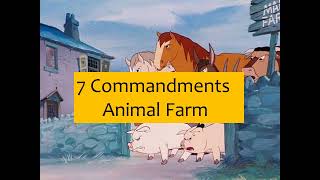 Seven Commandments in Animal Farm  Animalism  Animal Farm  Quotes from animal farm  Quotations [upl. by Anilosi]