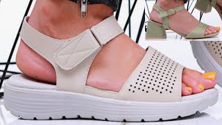 2024 LATEST COMFORTABLE SLIP ON APPEALING SANDALS DESIGNS FOR WOMEN LATEST DAILY WEAR NEW FOOTWEAR [upl. by Brittne]