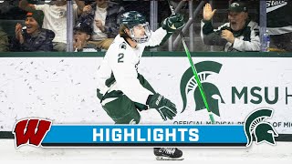 Wisconsin at Michigan State  Highlights  Big Ten Hockey  Nov 17 2023 [upl. by Prima312]