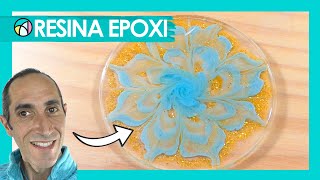 💎 🔥 Cómo hacer 💲 POSAVASOS con técnica de flor 🦸 con RESINA EPOXI EPÓXICA o Vidrio líquido [upl. by Fullerton]