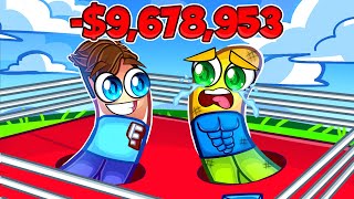 I SPENT 9678953 in ROBLOX THUMB WAR SIMULATOR world record [upl. by Eisserc]