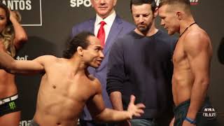 UFC Fight Night Prague John Dodson vs Petr Yan Weigh in Face Off [upl. by Asenev988]