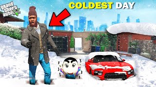 GTA 5  Shinchan Franklin amp Pinchan Survive Ultimate Coldest Day GTA 5 [upl. by Grazia]