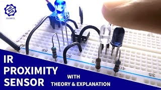 IR Proximity Sensor  Obstacle Detector circuit on Breadboard  LM358 OpAmp projects [upl. by Anoynek911]