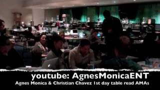 Agnes Monica amp Christian Chavez 1st day table read or rehearsal for the AMAs 2010 [upl. by Leaffar]