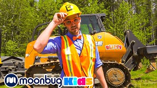 Blippi Explores a Bulldozer  Blippi  Kids Songs  Moonbug Kids [upl. by Myrna]