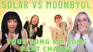 COUPLE REACTS TO SOLAR VS MOONBYUL Your Song My Song Part Change feat Mamamoo [upl. by Yenoh243]