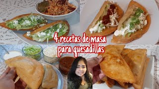 4 en 1👌El Ingrediente SECRETO está en cada MASA para QUESADILLAS FRITAS CRUJIENTES [upl. by Brunelle]